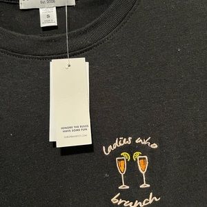 sub_urban riot ladies who brunch tee size small NWT